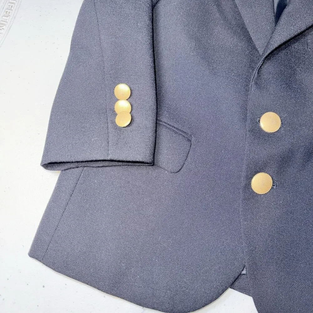 Lands’ End Boy’s Blazer Jacket Navy Blue Size 4